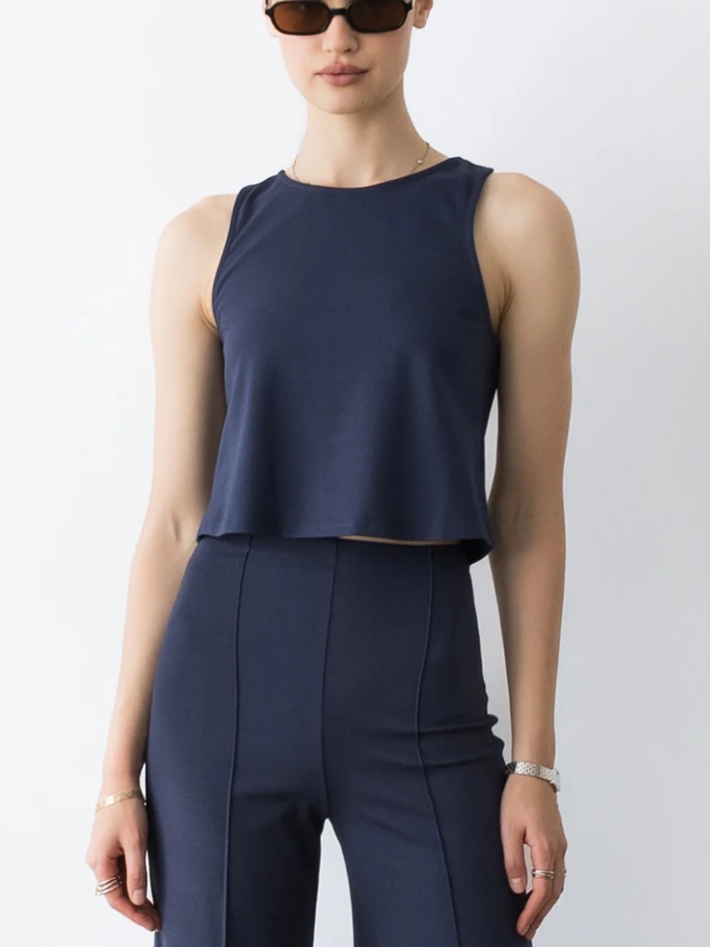 NWT Ripley Rader Navy Ponte Tank Top